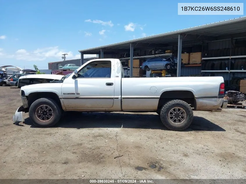 1995 Dodge Ram 2500 VIN: 1B7KC26W6SS248610 Lot: 39830245