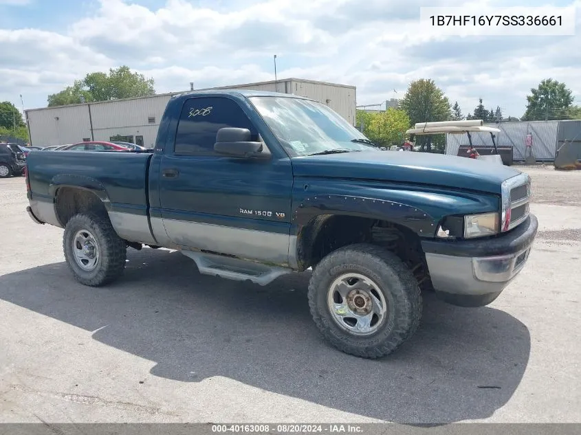 1995 Dodge Ram 1500 VIN: 1B7HF16Y7SS336661 Lot: 40163008