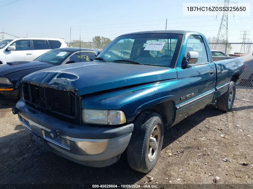 1995 Dodge Ram 1500 VIN: 1B7HC16Z0SS325650 Lot: 40529804