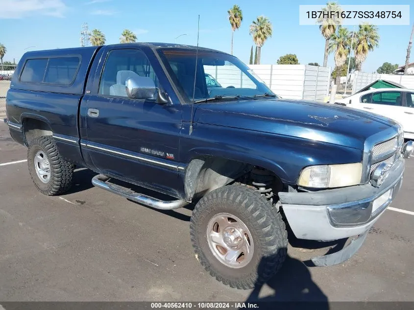 1995 Dodge Ram 1500 VIN: 1B7HF16Z7SS348754 Lot: 40562410