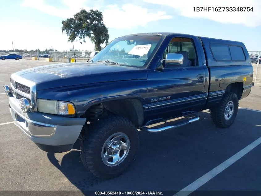 1995 Dodge Ram 1500 VIN: 1B7HF16Z7SS348754 Lot: 40562410