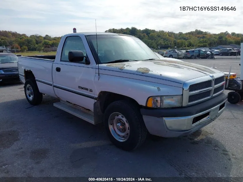 1995 Dodge Ram 1500 VIN: 1B7HC16Y6SS149646 Lot: 40620415