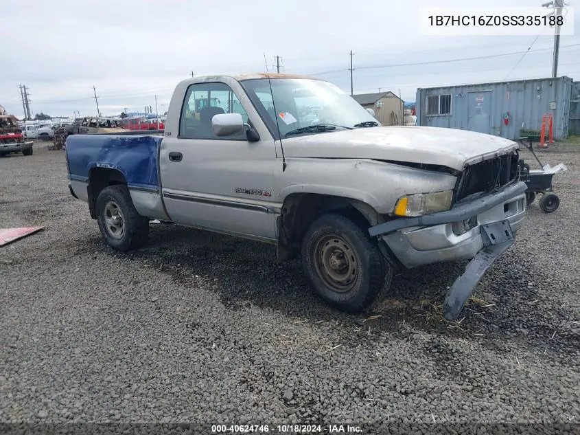 1995 Dodge Ram 1500 VIN: 1B7HC16Z0SS335188 Lot: 40624746