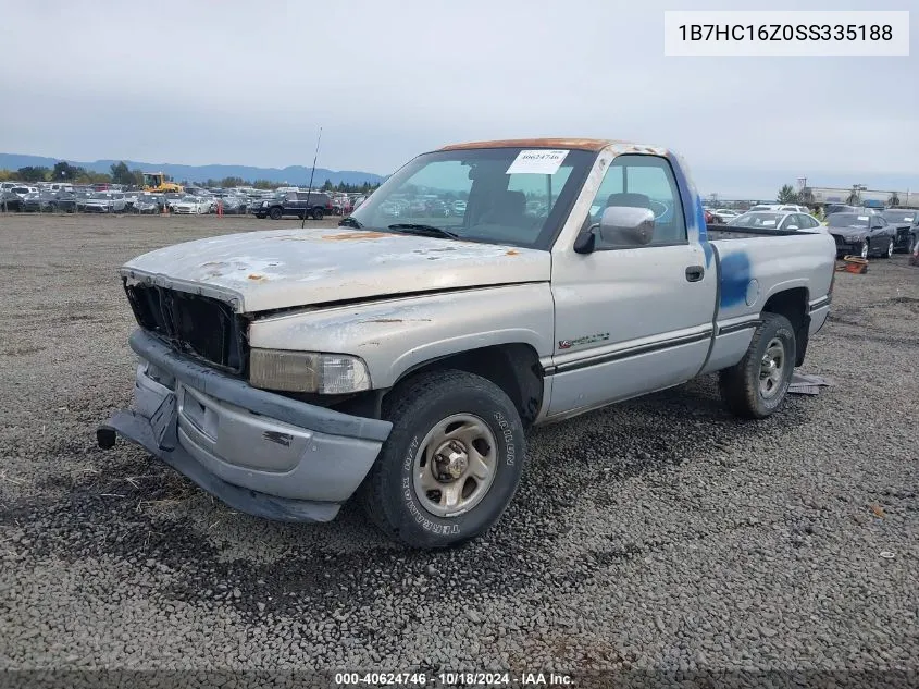 1995 Dodge Ram 1500 VIN: 1B7HC16Z0SS335188 Lot: 40624746