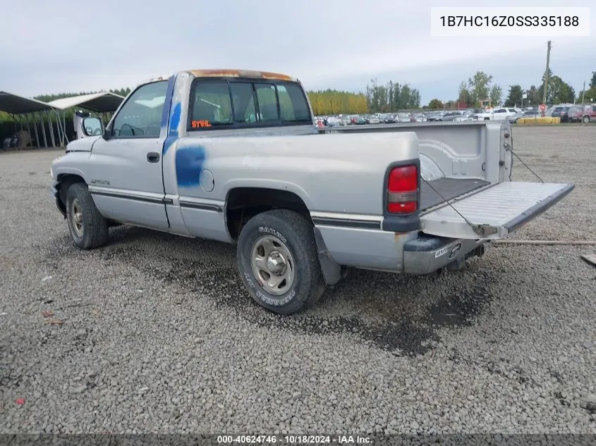 1995 Dodge Ram 1500 VIN: 1B7HC16Z0SS335188 Lot: 40624746