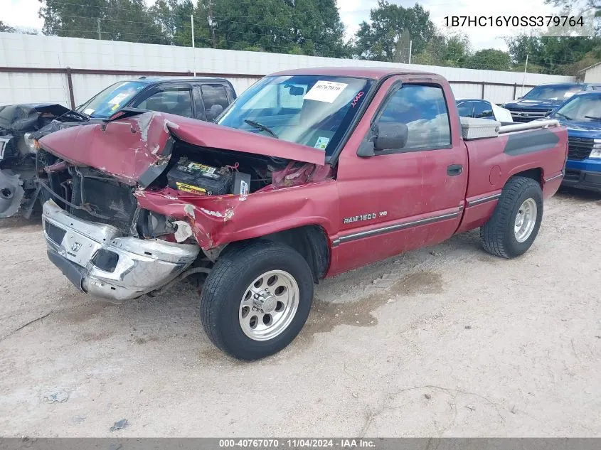 1995 Dodge Ram 1500 VIN: 1B7HC16Y0SS379764 Lot: 40767070