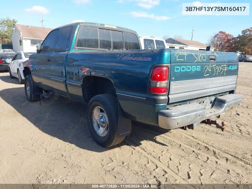 1995 Dodge Ram 1500 VIN: 3B7HF13Y7SM160417 Lot: 40772620