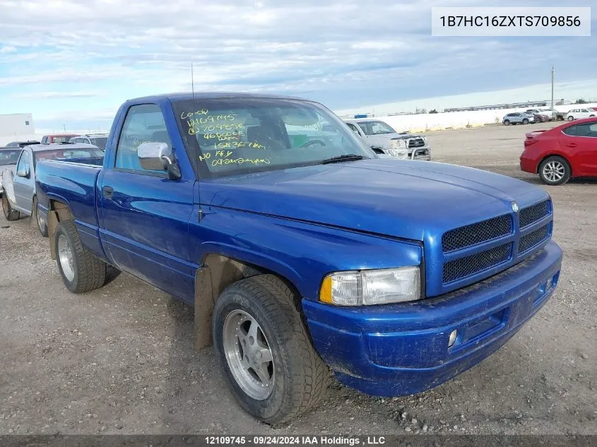 1996 Dodge Ram 1500 VIN: 1B7HC16ZXTS709856 Lot: 12109745