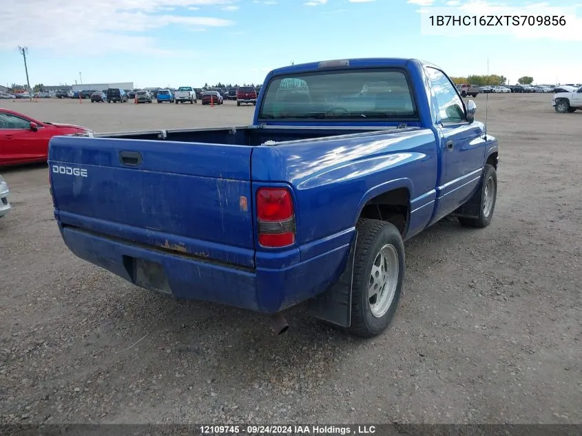 1996 Dodge Ram 1500 VIN: 1B7HC16ZXTS709856 Lot: 12109745