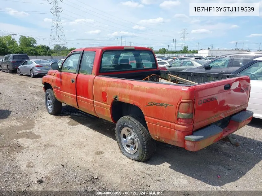 1996 Dodge Ram 1500 VIN: 1B7HF13Y5TJ119539 Lot: 40066059