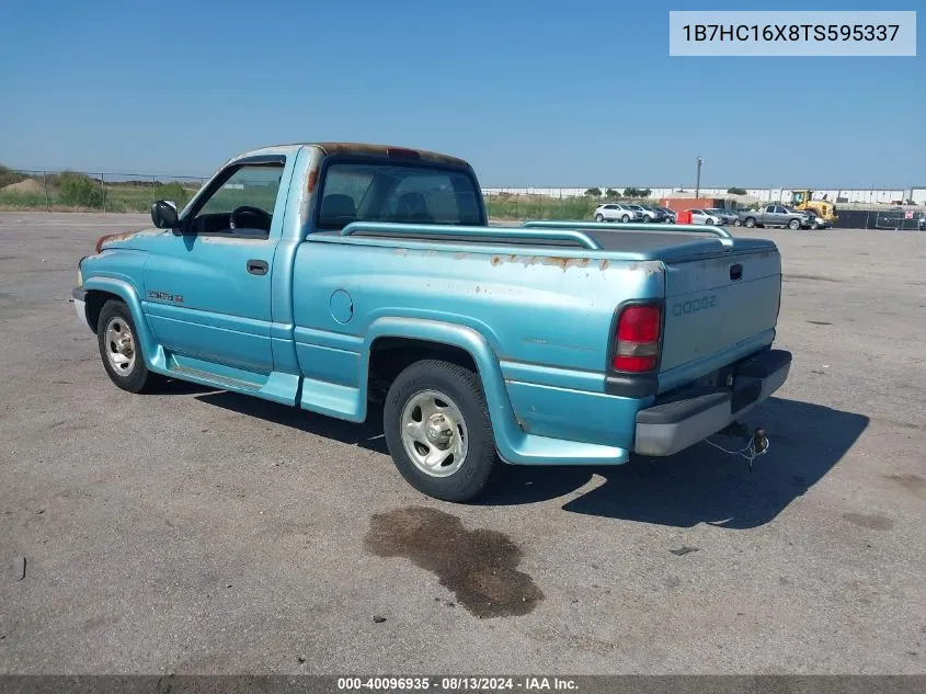 1996 Dodge Ram 1500 VIN: 1B7HC16X8TS595337 Lot: 40096935