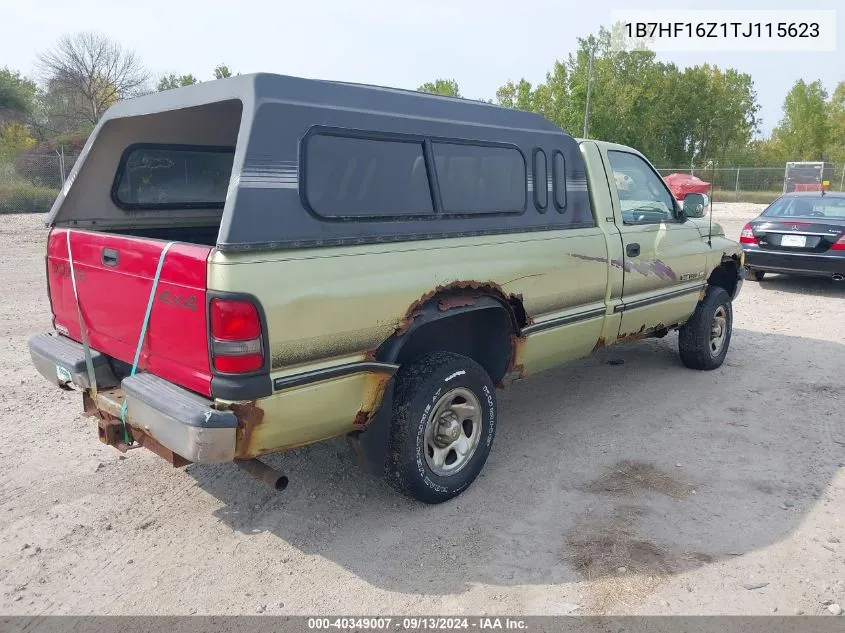 1996 Dodge Ram 1500 VIN: 1B7HF16Z1TJ115623 Lot: 40349007