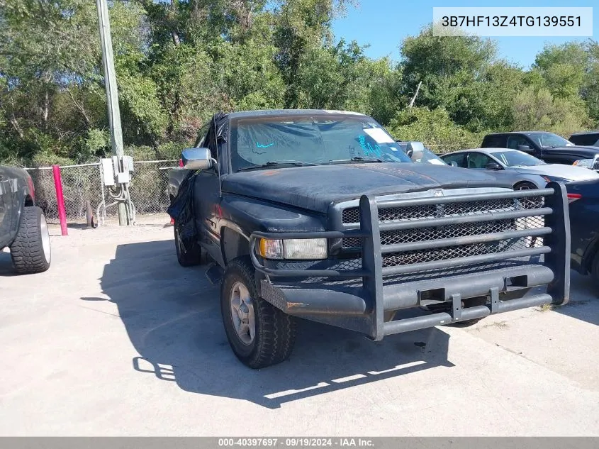 1996 Dodge Ram 1500 VIN: 3B7HF13Z4TG139551 Lot: 40397697