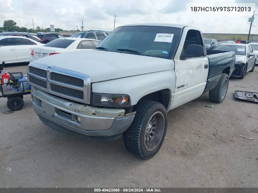 1996 Dodge Ram 1500 VIN: 1B7HC16Y9TS712013 Lot: 40423060