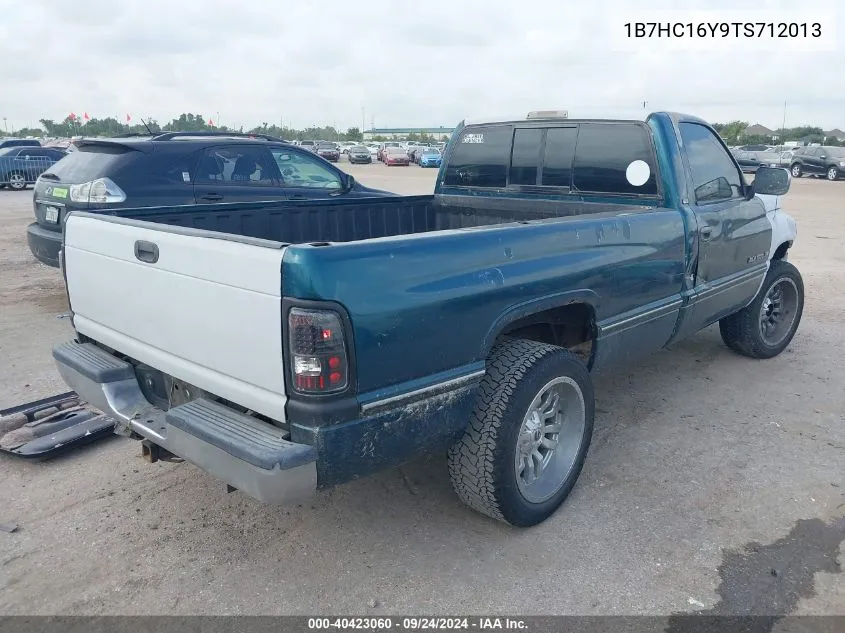 1996 Dodge Ram 1500 VIN: 1B7HC16Y9TS712013 Lot: 40423060