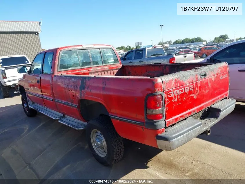 1996 Dodge Ram 2500 VIN: 1B7KF23W7TJ120797 Lot: 40474576