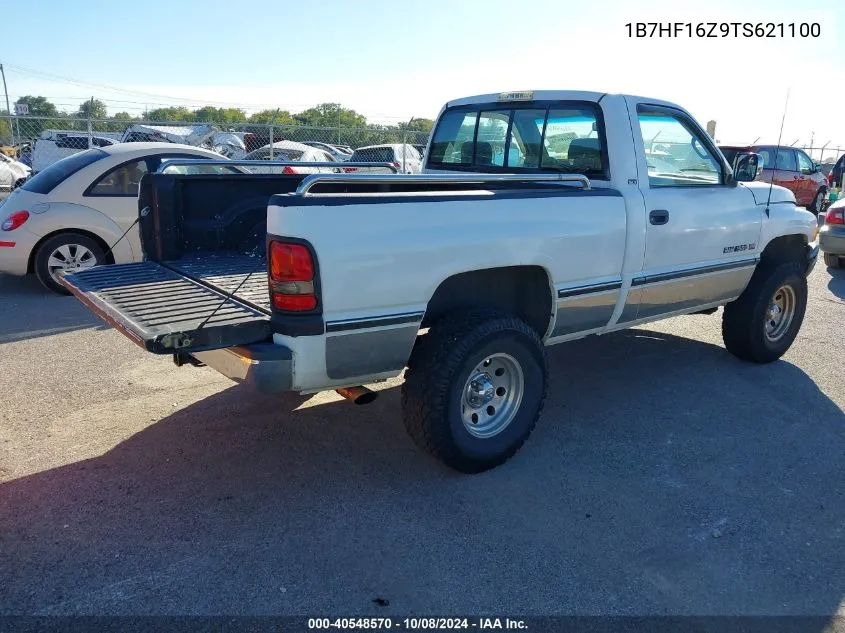 1996 Dodge Ram 1500 VIN: 1B7HF16Z9TS621100 Lot: 40548570