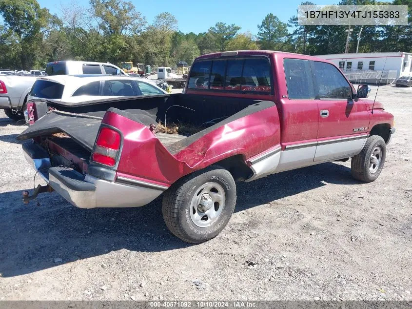 1996 Dodge Ram 1500 VIN: 1B7HF13Y4TJ155383 Lot: 40571092