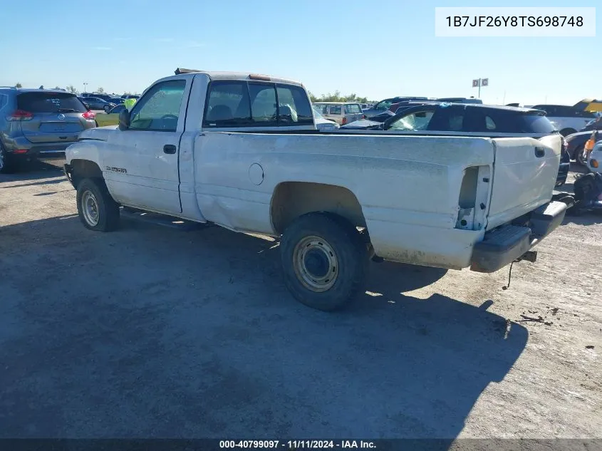 1996 Dodge Ram 2500 VIN: 1B7JF26Y8TS698748 Lot: 40799097