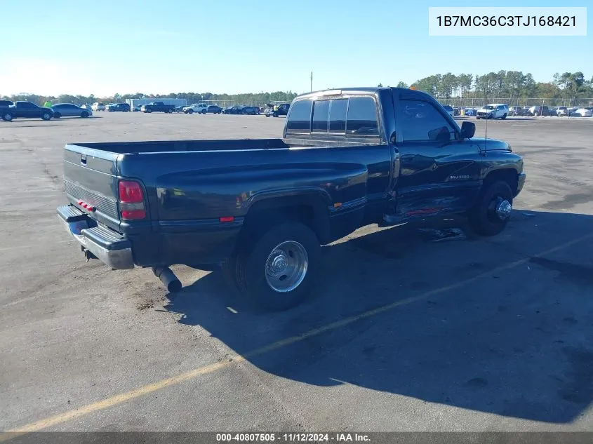 1996 Dodge Ram 3500 VIN: 1B7MC36C3TJ168421 Lot: 40807505