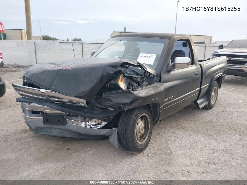 1996 Dodge Ram 1500 VIN: 1B7HC16Y8TS615255 Lot: 40808330