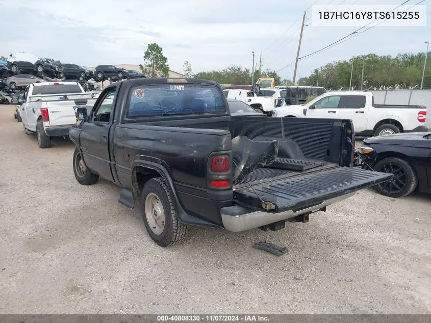 1996 Dodge Ram 1500 VIN: 1B7HC16Y8TS615255 Lot: 40808330