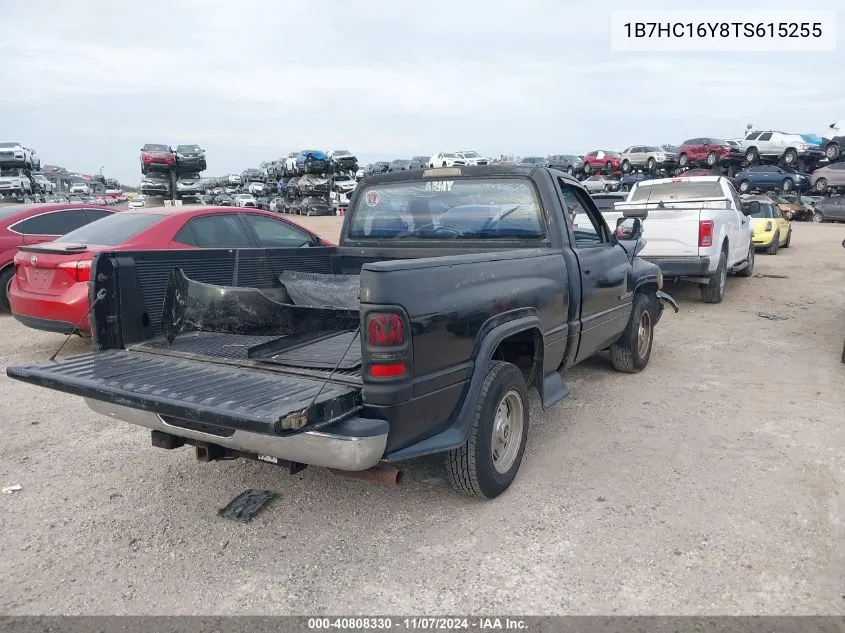 1996 Dodge Ram 1500 VIN: 1B7HC16Y8TS615255 Lot: 40808330