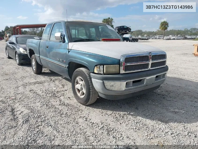 1996 Dodge Ram 1500 VIN: 3B7HC13Z3TG143986 Lot: 40826804