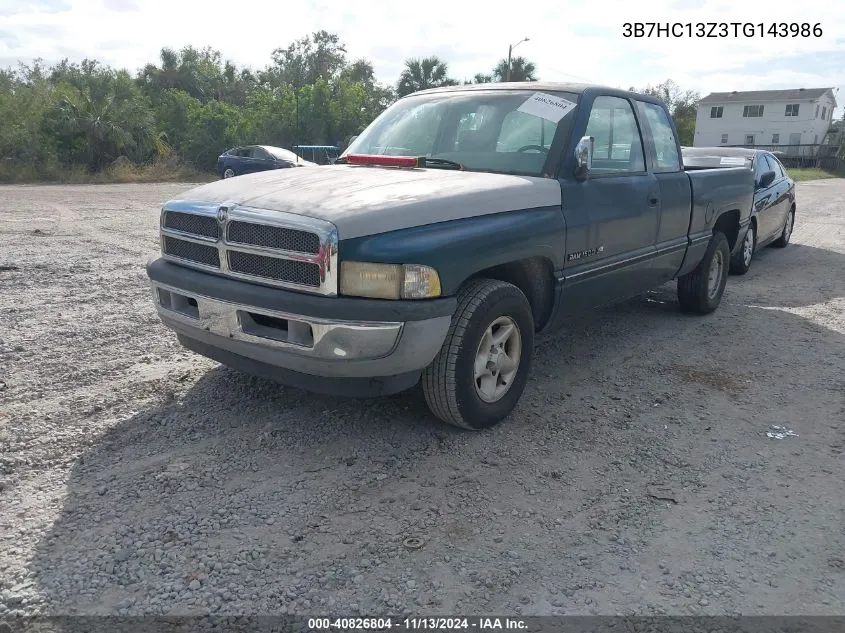 1996 Dodge Ram 1500 VIN: 3B7HC13Z3TG143986 Lot: 40826804