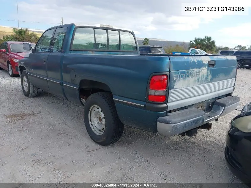 1996 Dodge Ram 1500 VIN: 3B7HC13Z3TG143986 Lot: 40826804