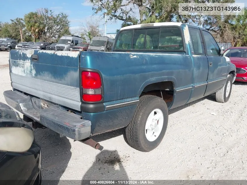 1996 Dodge Ram 1500 VIN: 3B7HC13Z3TG143986 Lot: 40826804