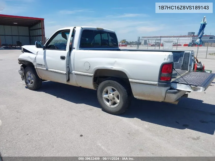 1997 Dodge Ram 1500 Lt VIN: 1B7HC16Z8VS189143 Lot: 39632409