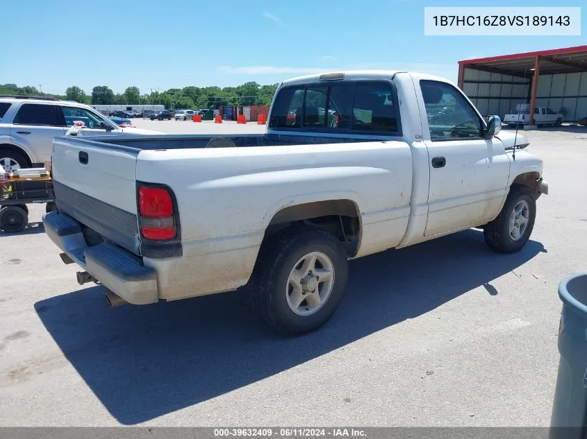 1997 Dodge Ram 1500 Lt VIN: 1B7HC16Z8VS189143 Lot: 39632409