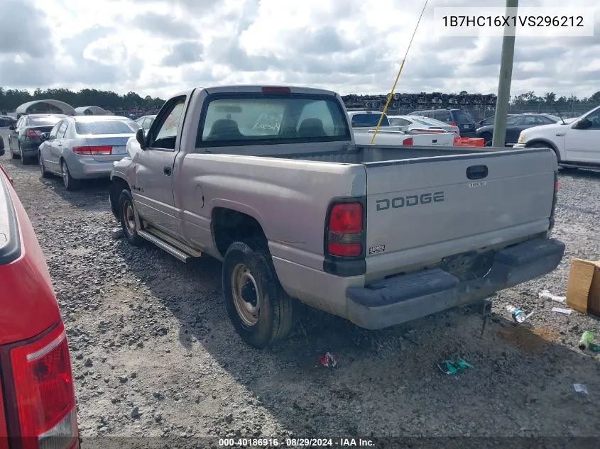 1997 Dodge Ram 1500 Laramie Slt/Work Special VIN: 1B7HC16X1VS296212 Lot: 40186916