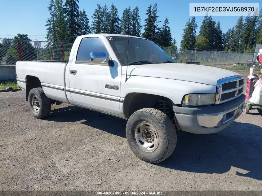 1997 Dodge Ram 2500 Lt VIN: 1B7KF26D3VJ568970 Lot: 40267495