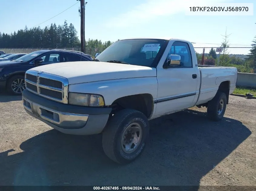 1997 Dodge Ram 2500 Lt VIN: 1B7KF26D3VJ568970 Lot: 40267495