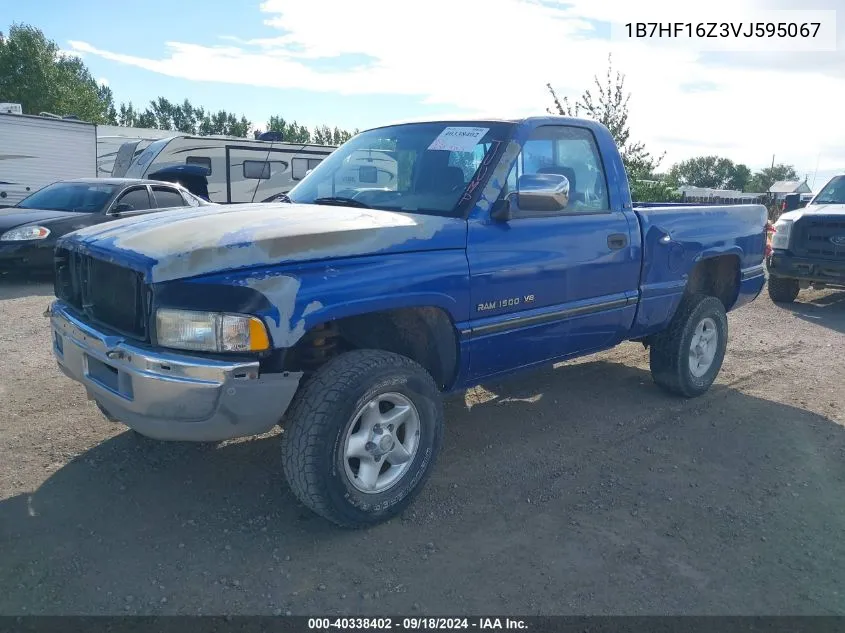 1997 Dodge Ram 1500 Lt VIN: 1B7HF16Z3VJ595067 Lot: 40338402