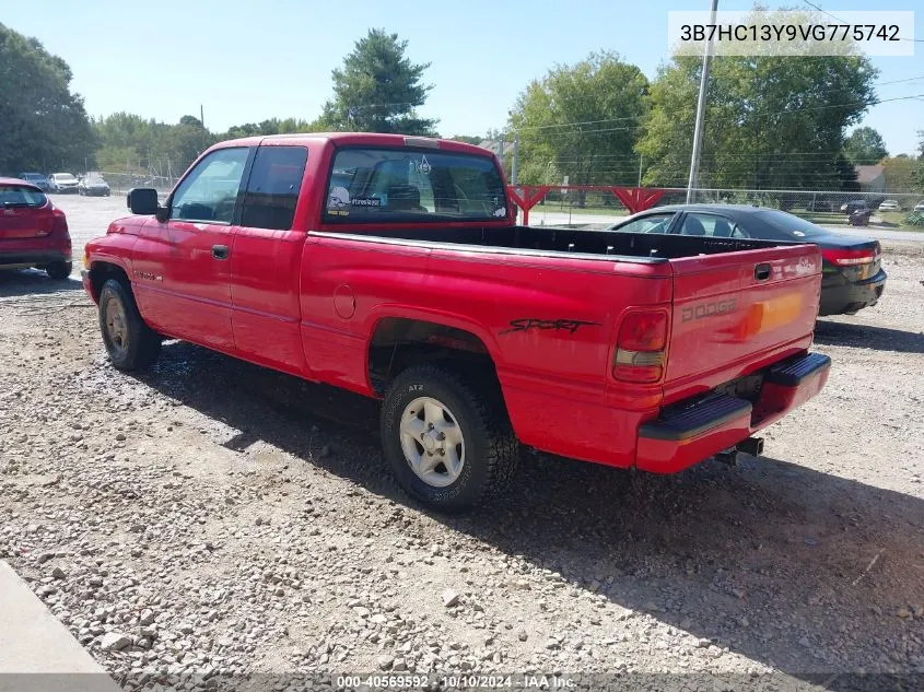 1997 Dodge Ram 1500 St VIN: 3B7HC13Y9VG775742 Lot: 40569592