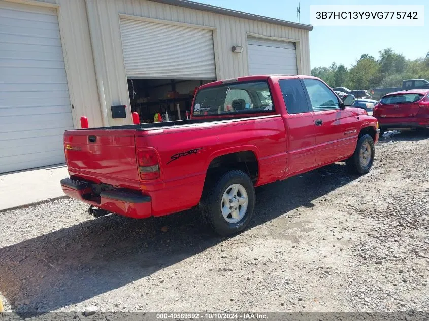 1997 Dodge Ram 1500 St VIN: 3B7HC13Y9VG775742 Lot: 40569592