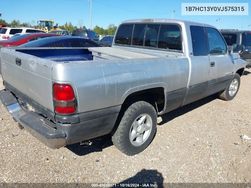 1997 Dodge Ram 1500 St VIN: 1B7HC13Y0VJ575315 Lot: 40589171