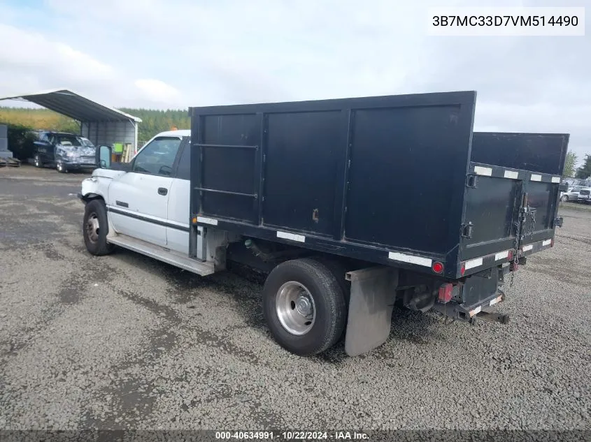 1997 Dodge Ram 3500 St VIN: 3B7MC33D7VM514490 Lot: 40634991