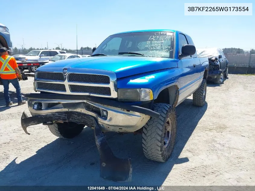 1998 Dodge Ram 2500 VIN: 3B7KF2265WG173554 Lot: 12041649