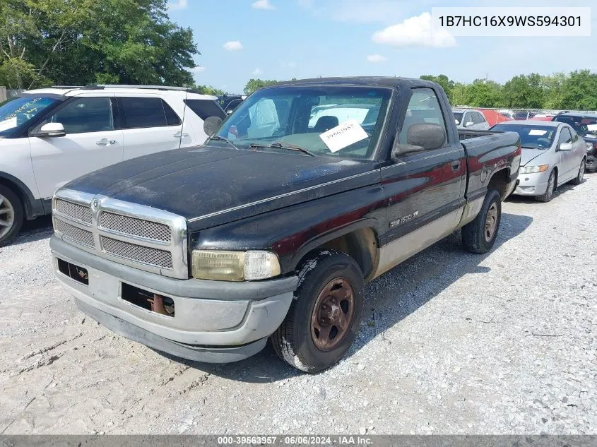 1998 Dodge Ram 1500 VIN: 1B7HC16X9WS594301 Lot: 39563957