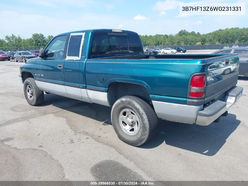 1998 Dodge Ram 1500 St VIN: 3B7HF13Z6WG231331 Lot: 39966530