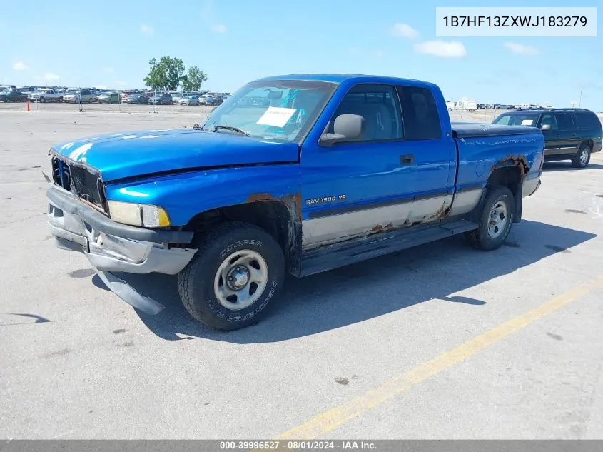 1998 Dodge Ram 1500 St VIN: 1B7HF13ZXWJ183279 Lot: 39996527