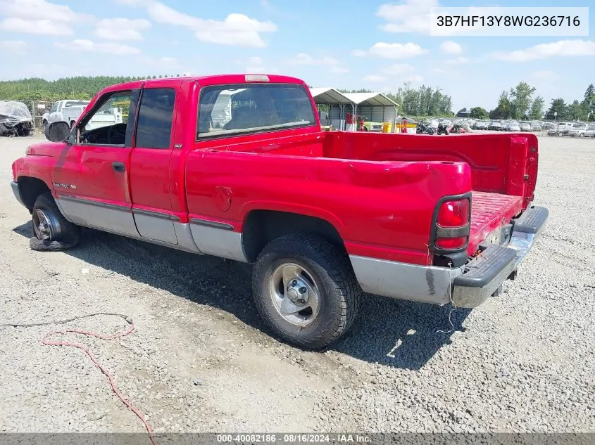 1998 Dodge Ram 1500 St VIN: 3B7HF13Y8WG236716 Lot: 40082186