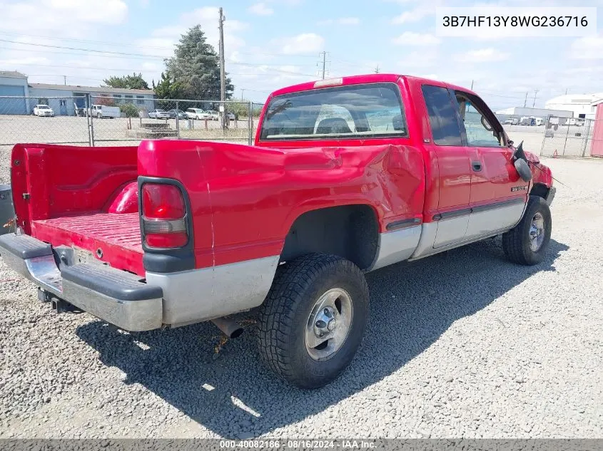 1998 Dodge Ram 1500 St VIN: 3B7HF13Y8WG236716 Lot: 40082186