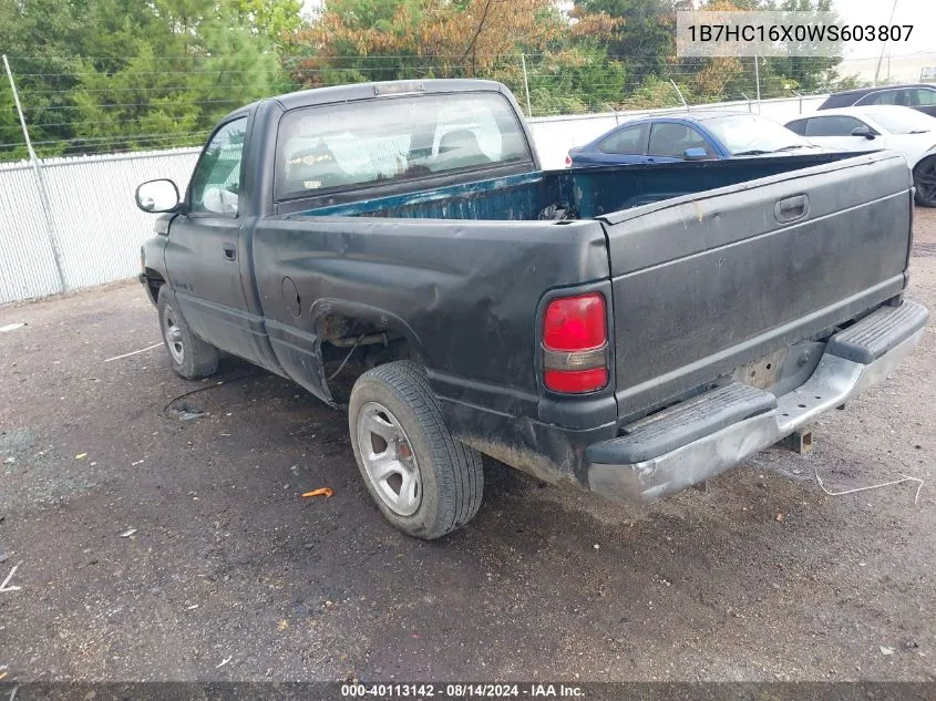 1B7HC16X0WS603807 1998 Dodge Ram 1500 St/Ws