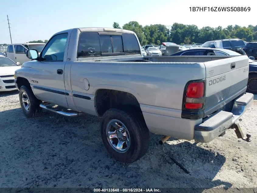 1B7HF16Z6WS508869 1998 Dodge Ram 1500 St