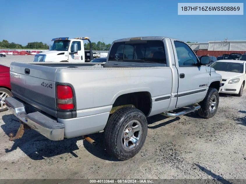 1B7HF16Z6WS508869 1998 Dodge Ram 1500 St